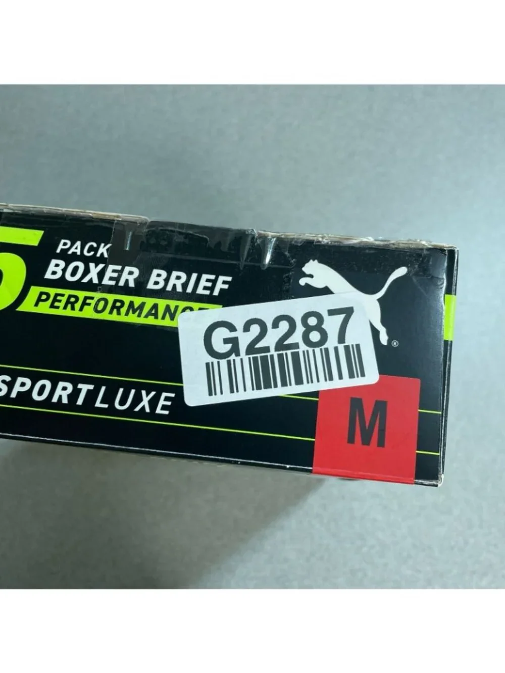 NWT Puma SportLuxe Men's M B Multicolor 5 Pack Boxer Brief Performance